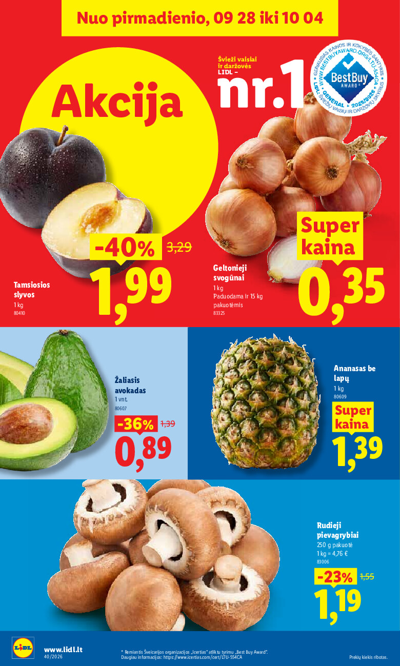 lidl - MAISTO PREKIŲ PASIŪLYMAI (2026-09-28 - 2026-10-04) - page: 4