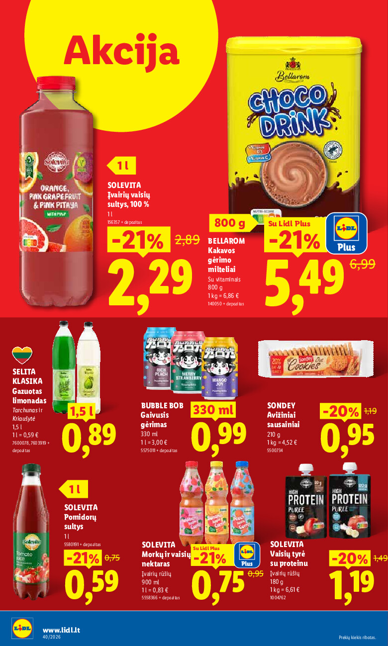 lidl - MAISTO PREKIŲ PASIŪLYMAI (2026-09-28 - 2026-10-04) - page: 36