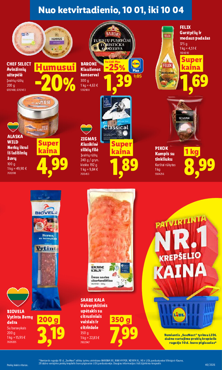 lidl - MAISTO PREKIŲ PASIŪLYMAI (2026-09-28 - 2026-10-04) - page: 39