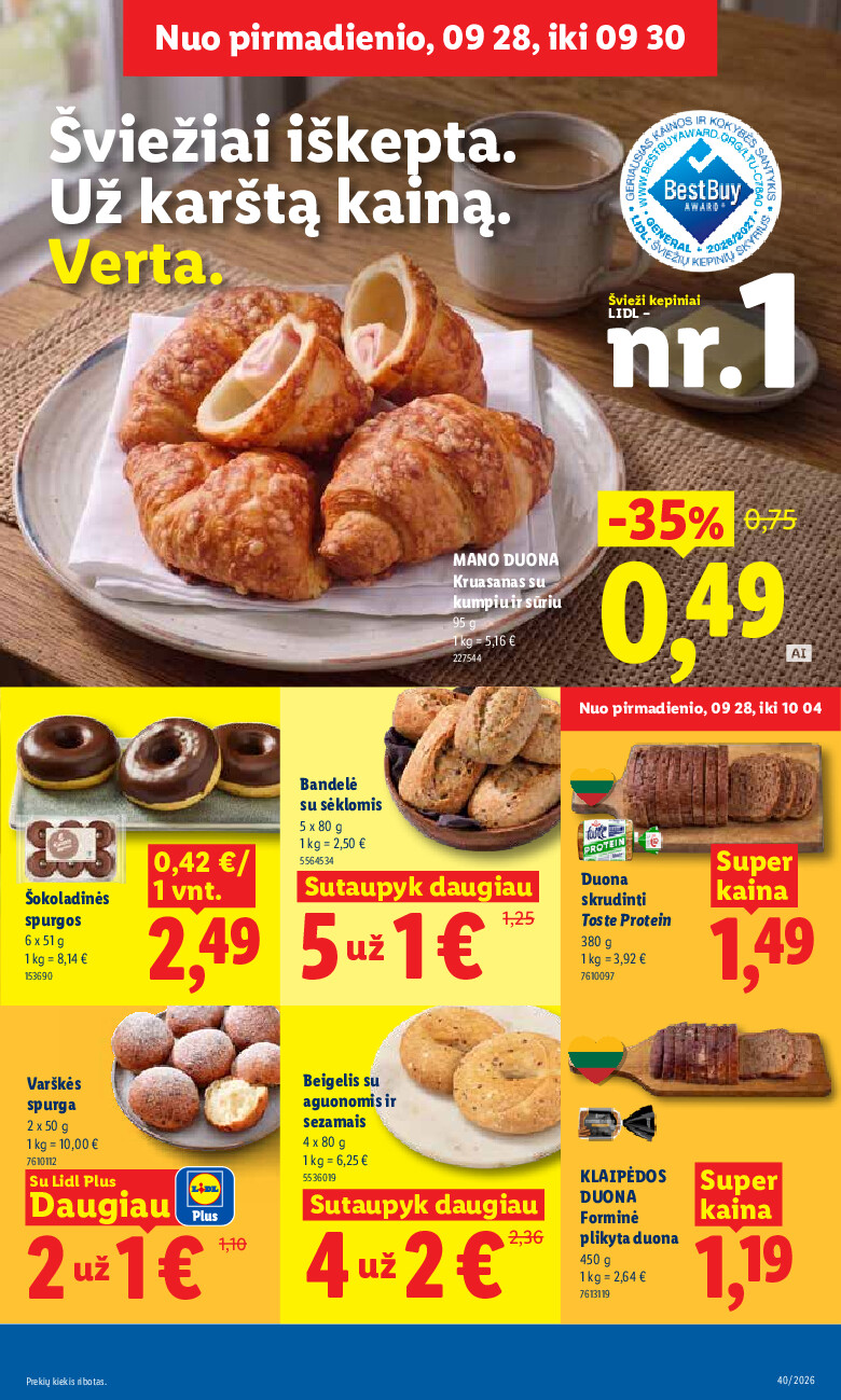 lidl - MAISTO PREKIŲ PASIŪLYMAI (2026-09-28 - 2026-10-04) - page: 5