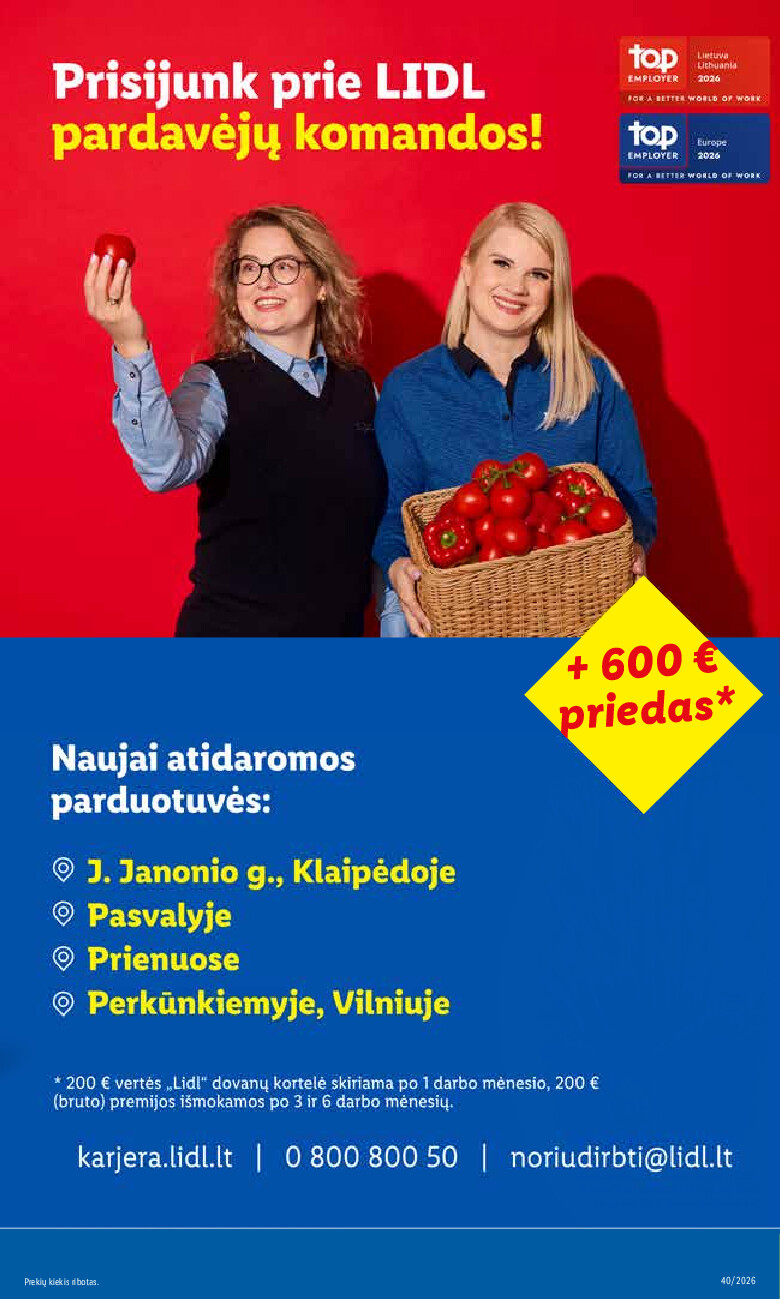 lidl - MAISTO PREKIŲ PASIŪLYMAI (2026-09-28 - 2026-10-04) - page: 41