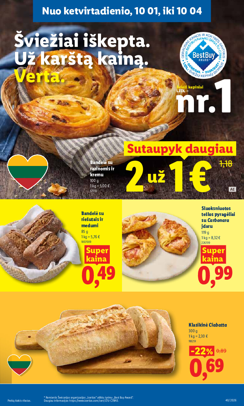 lidl - MAISTO PREKIŲ PASIŪLYMAI (2026-09-28 - 2026-10-04) - page: 43