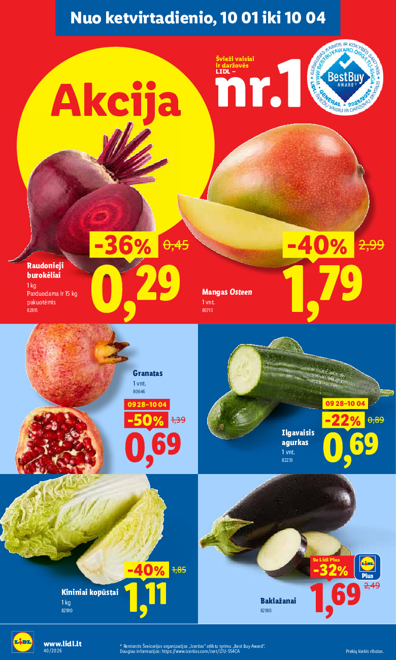lidl - MAISTO PREKIŲ PASIŪLYMAI (2026-09-28 - 2026-10-04) - page: 46