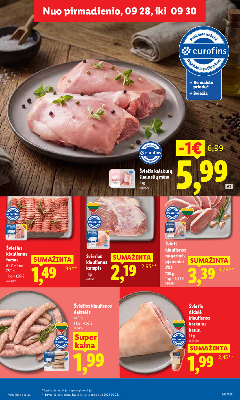 lidl - MAISTO PREKIŲ PASIŪLYMAI (2026-09-28 - 2026-10-04) - page: 7