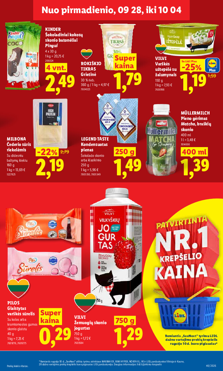 lidl - MAISTO PREKIŲ PASIŪLYMAI (2026-09-28 - 2026-10-04) - page: 9