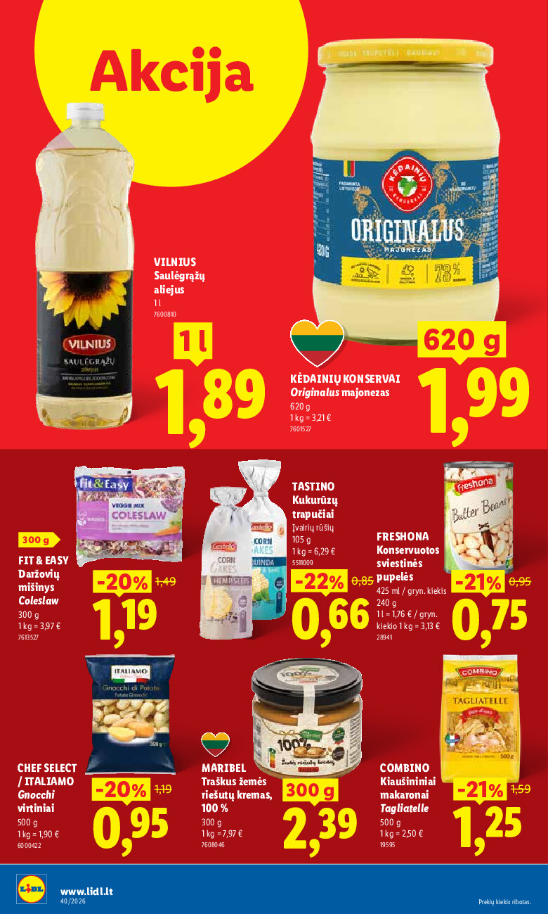 lidl - MAISTO PREKIŲ PASIŪLYMAI (2026-09-28 - 2026-10-04) - page: 10