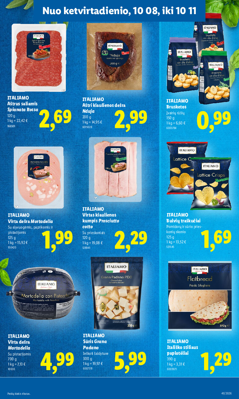 lidl - MAISTO PREKIŲ PASIŪLYMAI (2026-10-05 - 2026-10-11) - page: 29
