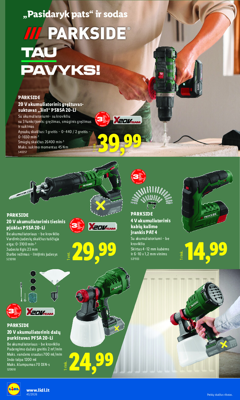 lidl - NE MAISTO PREKIŲ PASIŪLYMAI (2026-10-19 - 2026-10-25) - page: 14