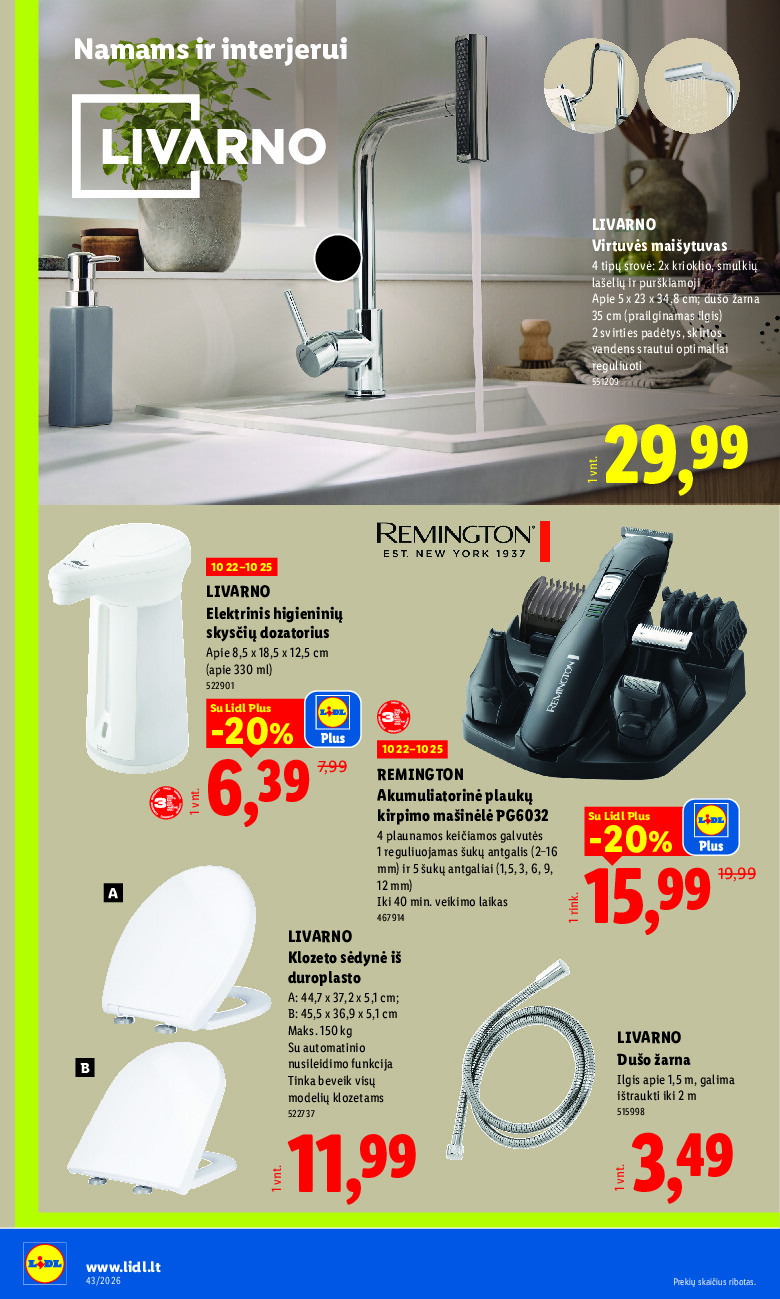 lidl - NE MAISTO PREKIŲ PASIŪLYMAI (2026-10-19 - 2026-10-25) - page: 18