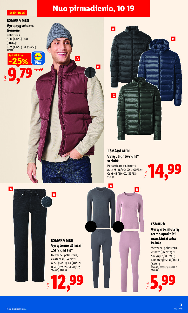 lidl - NE MAISTO PREKIŲ PASIŪLYMAI (2026-10-19 - 2026-10-25) - page: 3