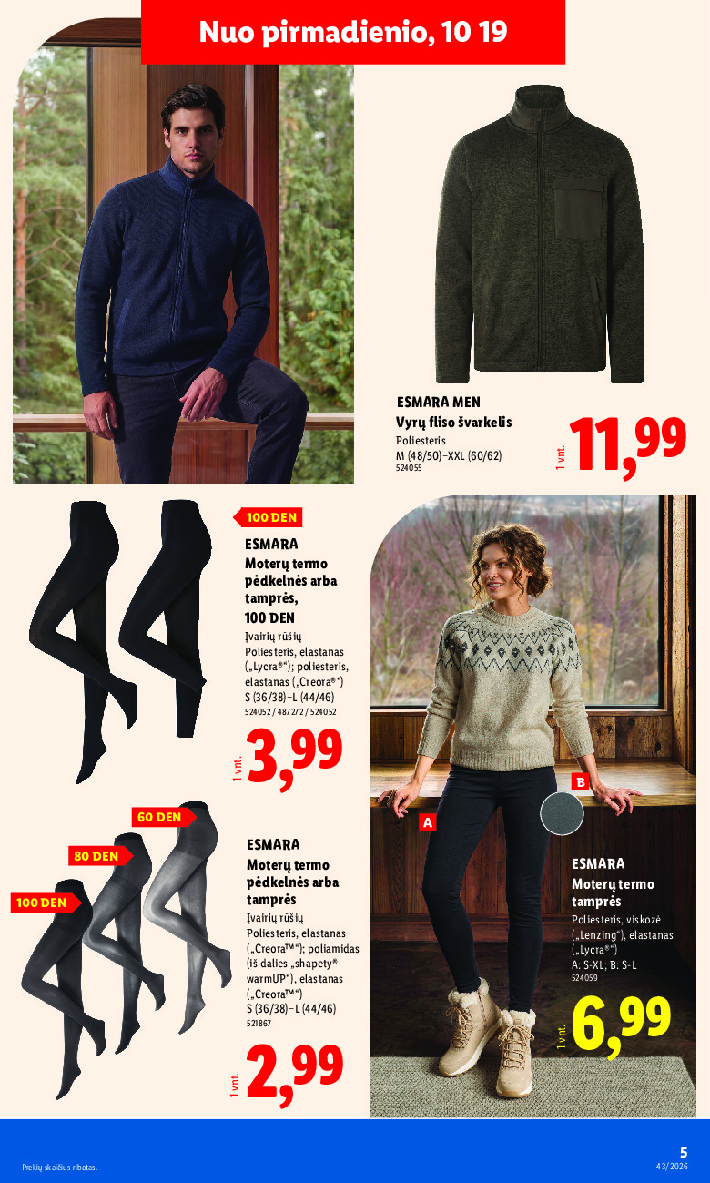 lidl - NE MAISTO PREKIŲ PASIŪLYMAI (2026-10-19 - 2026-10-25) - page: 5