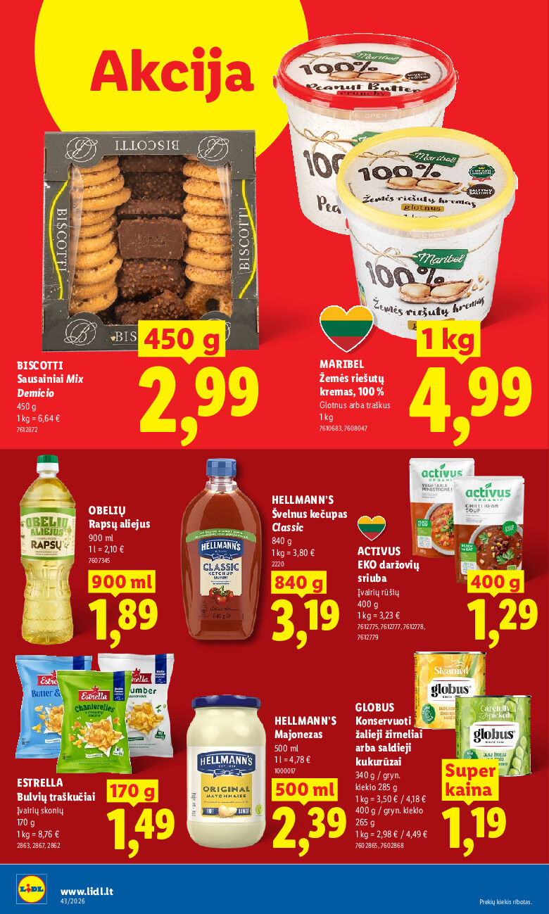 lidl - MAISTO PREKIŲ PASIŪLYMAI (2026-10-19 - 2026-10-25) - page: 12
