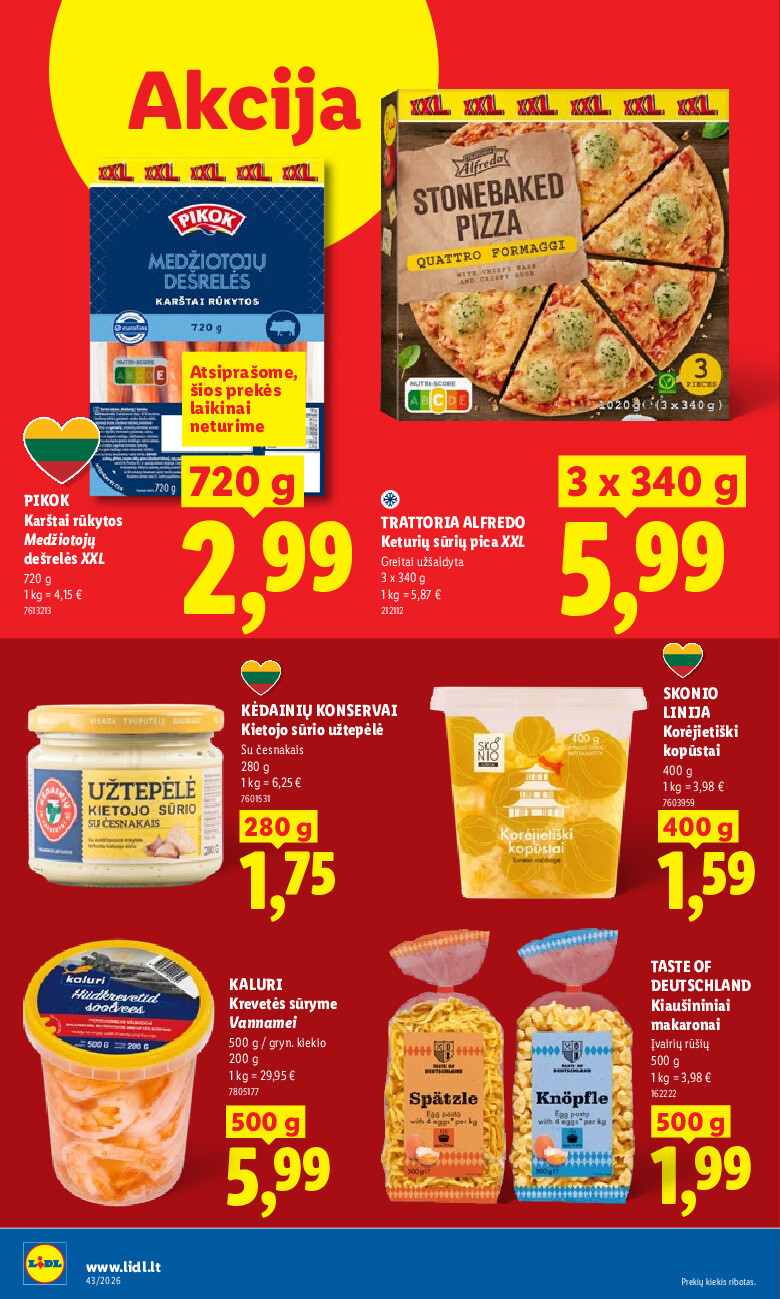 lidl - MAISTO PREKIŲ PASIŪLYMAI (2026-10-19 - 2026-10-25) - page: 18