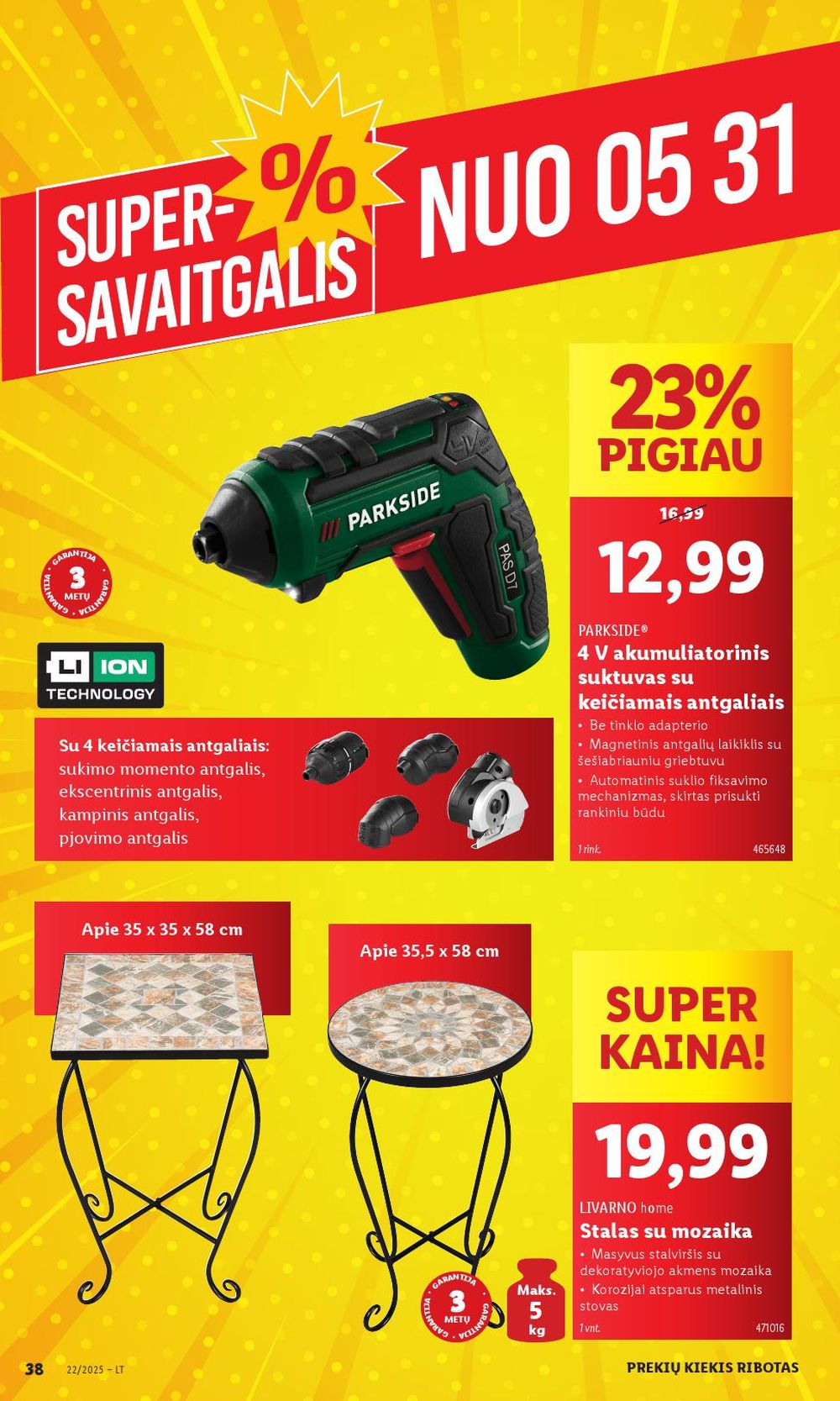 lidl - LIDL - Ne maisto prekių pasiūlymai (2025 05 26 - 2025 06 01) - page: 38 lidl - LIDL - Ne maisto prekių pasiūlymai (2025 05 26 - 2025 06 01) - page: 38