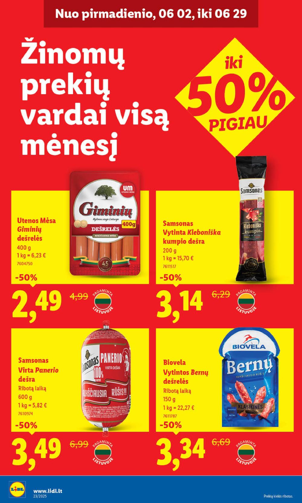 lidl - LIDL - Maisto prekių pasiūlymai (2025 06 05 - 2025 06 08) - page: 42