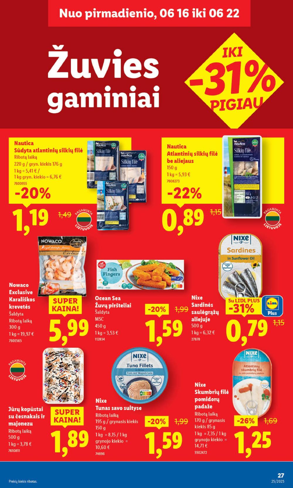 lidl - LIDL - Maisto prekių pasiūlymai (2025 06 16 - 2025 06 22) - page: 27 lidl - LIDL - Maisto prekių pasiūlymai (2025 06 16 - 2025 06 22) - page: 27