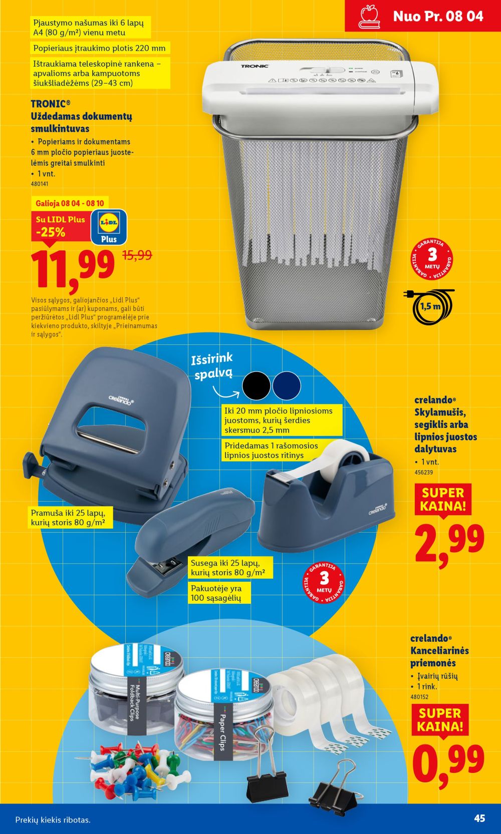 lidl - LIDL - Mokyklinių prekių katalogas (2025 07 21 -) - page: 45 lidl - LIDL - Mokyklinių prekių katalogas (2025 07 21 -) - page: 45