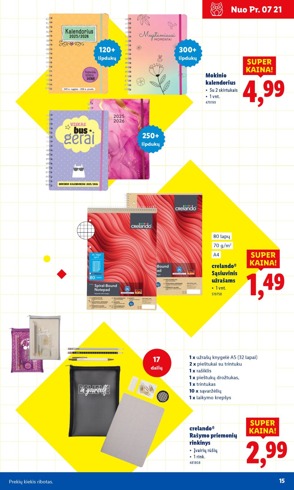 lidl - LIDL - Mokyklinių prekių katalogas (2025 07 21 -) - page: 15 lidl - LIDL - Mokyklinių prekių katalogas (2025 07 21 -) - page: 15