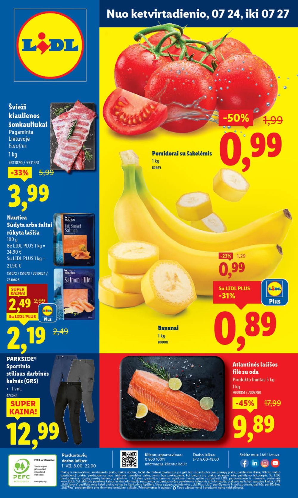 lidl - LIDL - Maisto prekių pasiūlymai (2025 07 24 - 2025 07 27)