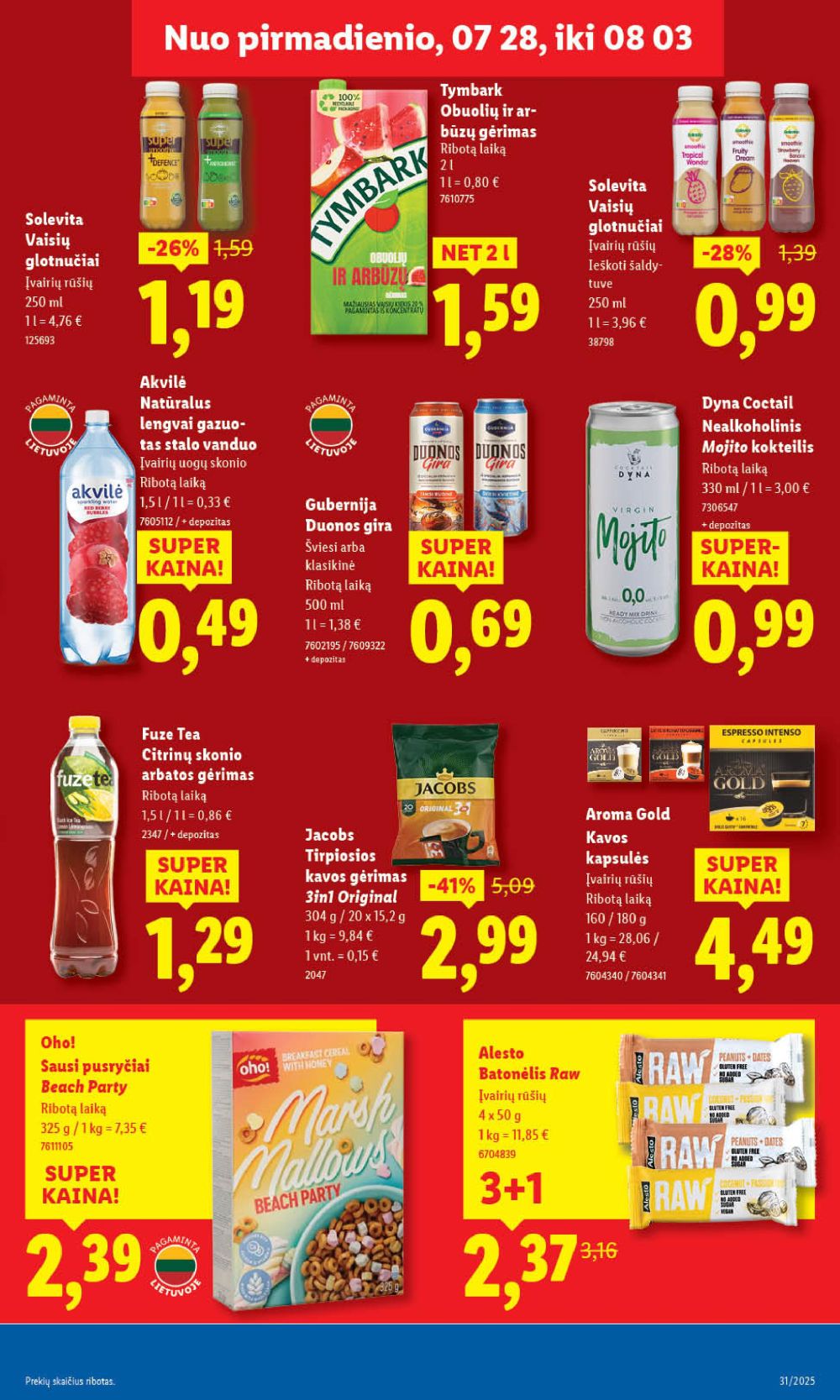 lidl - LIDL - Maisto prekių pasiūlymai (2025 07 28 - 2025 08 03) - page: 31 lidl - LIDL - Maisto prekių pasiūlymai (2025 07 28 - 2025 08 03) - page: 31