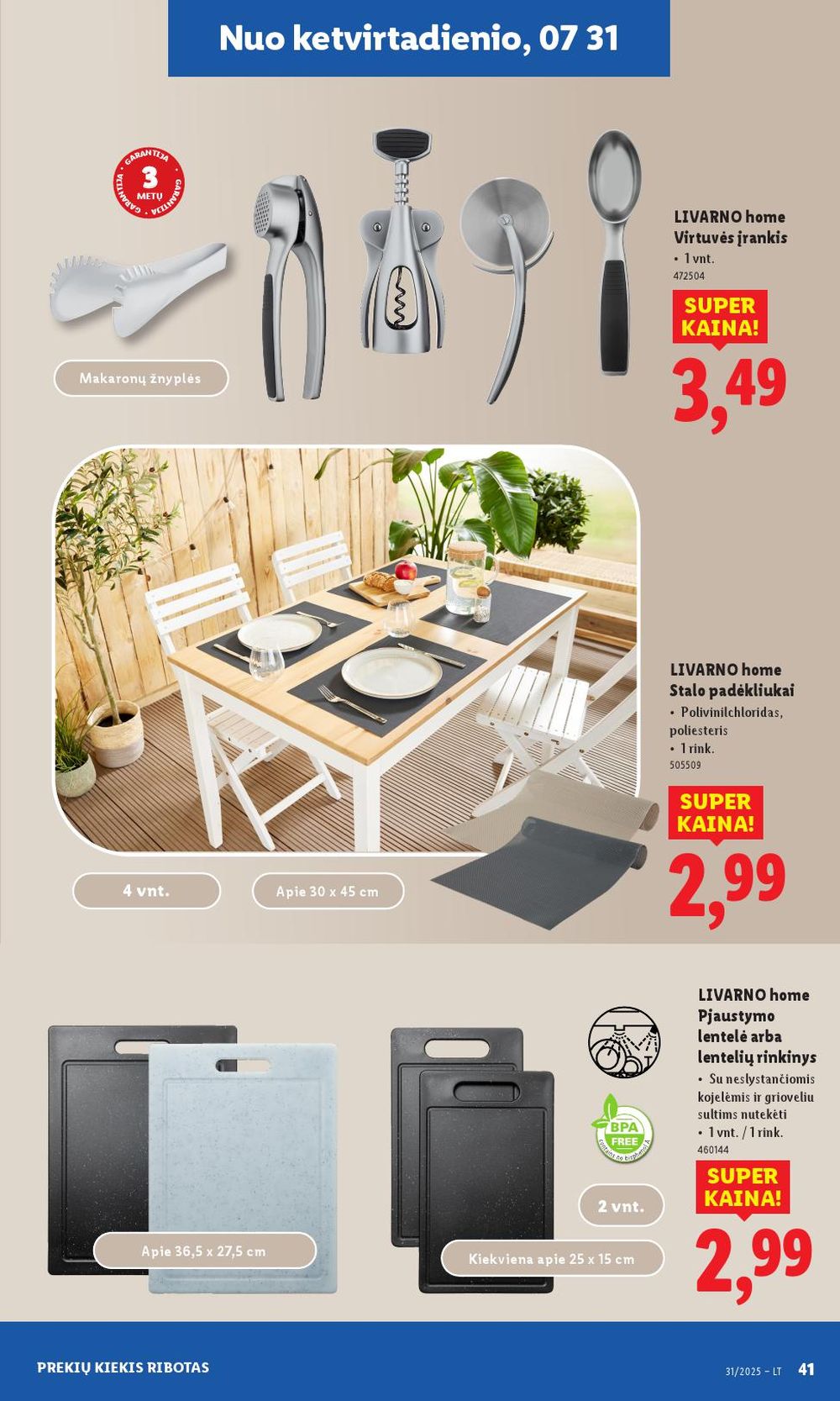 lidl - LIDL - Ne maisto prekių pasiūlymai (2025 07 28 - 2025 08 03) - page: 41 lidl - LIDL - Ne maisto prekių pasiūlymai (2025 07 28 - 2025 08 03) - page: 41