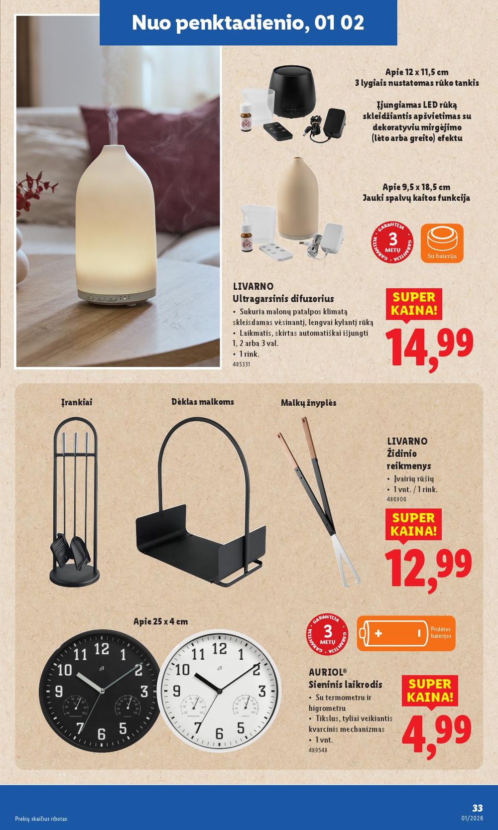 lidl - LIDL - Ne maisto prekių pasiūlymai (2025 12 29 - 2026 01 04) - page: 33