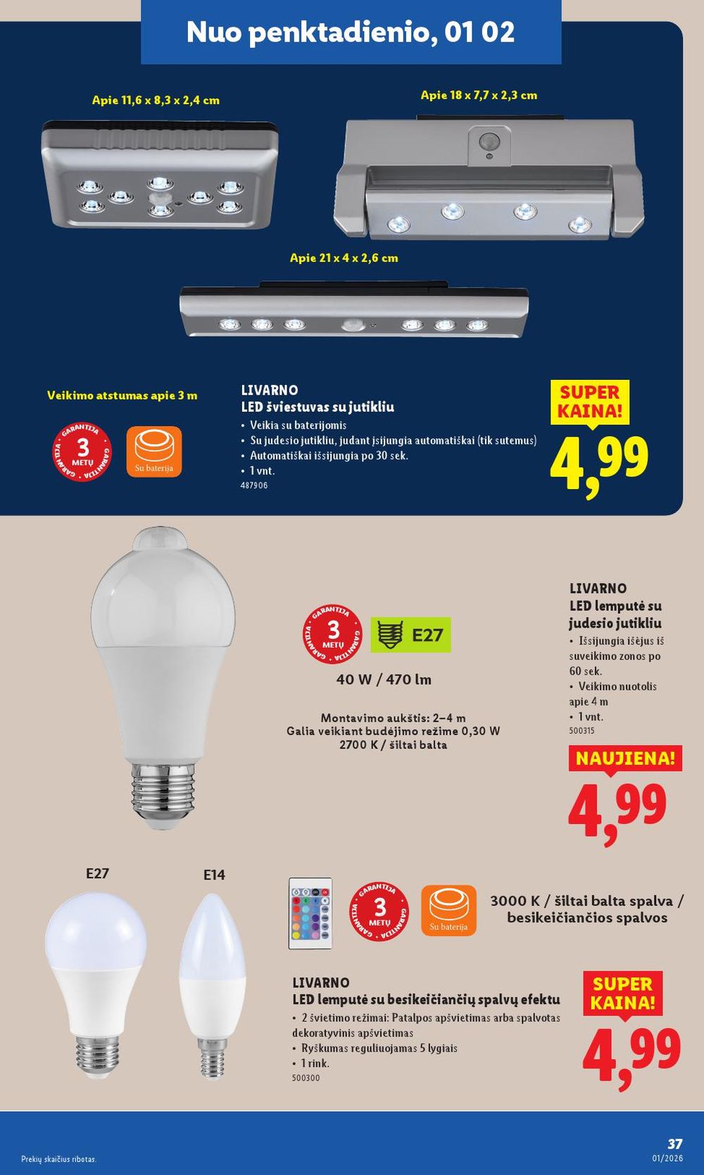 lidl - LIDL - Ne maisto prekių pasiūlymai (2025 12 29 - 2026 01 04) - page: 37