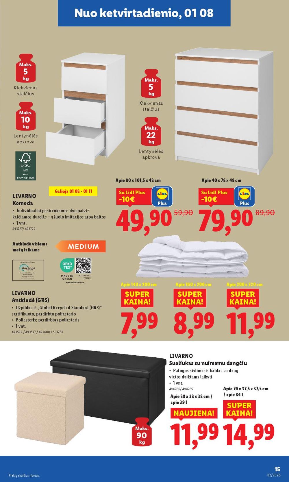 lidl - LIDL - Ne maisto prekių pasiūlymai (2026 01 05 - 2026 01 11) - page: 15