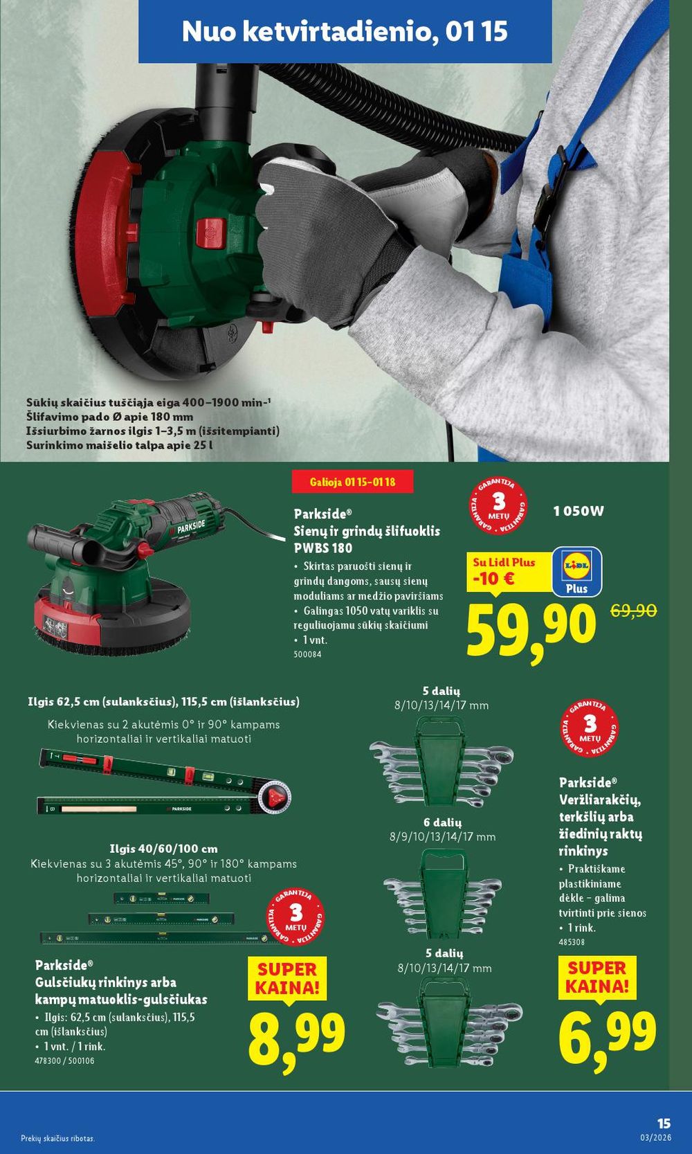 lidl - LIDL - Ne maisto prekių pasiūlymai (2026 01 12 - 2026 01 18) - page: 15