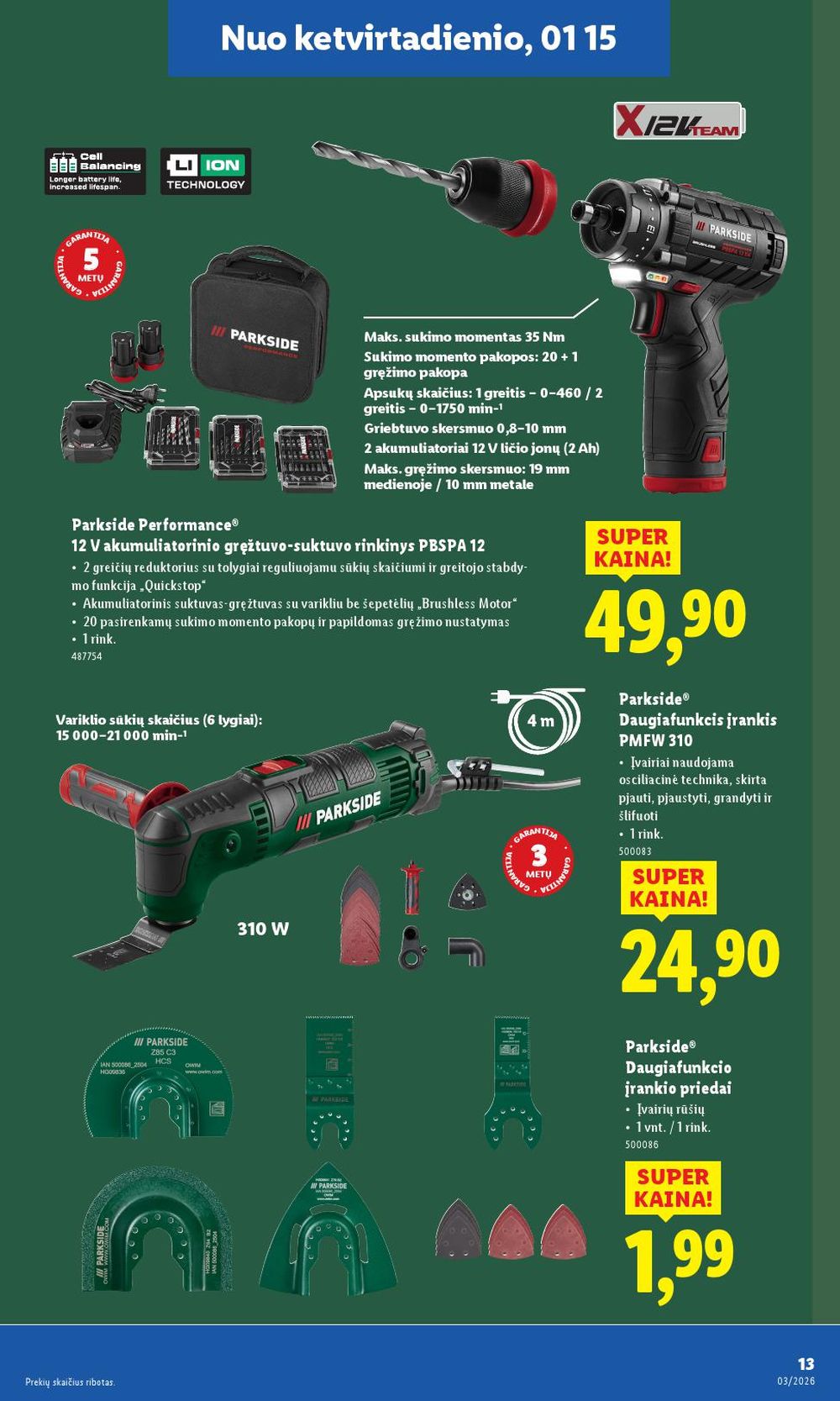 lidl - LIDL - Ne maisto prekių pasiūlymai (2026 01 12 - 2026 01 18) - page: 13