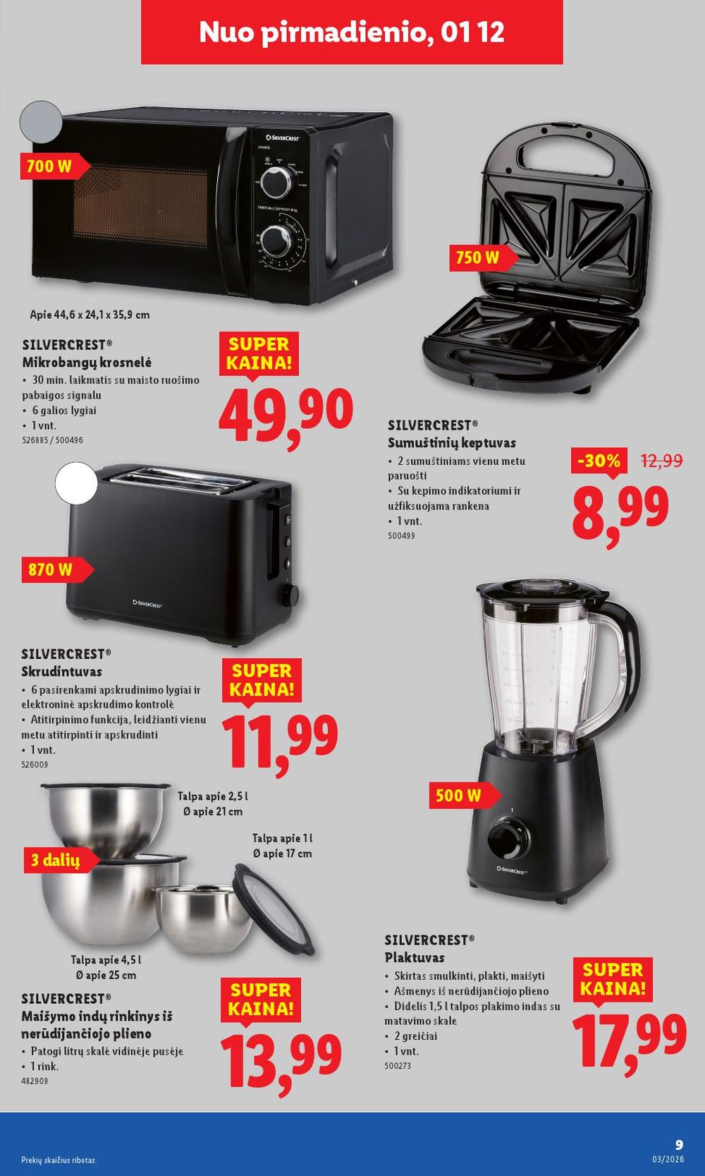 lidl - LIDL - Ne maisto prekių pasiūlymai (2026 01 12 - 2026 01 18) - page: 9