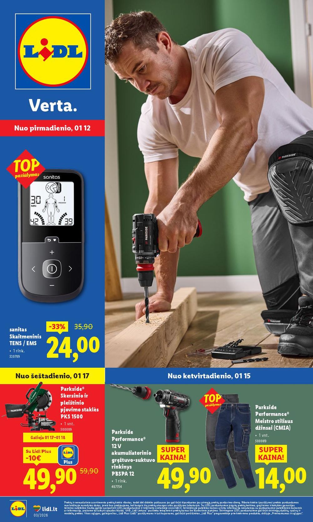 lidl - LIDL - Ne maisto prekių pasiūlymai (2026 01 12 - 2026 01 18)