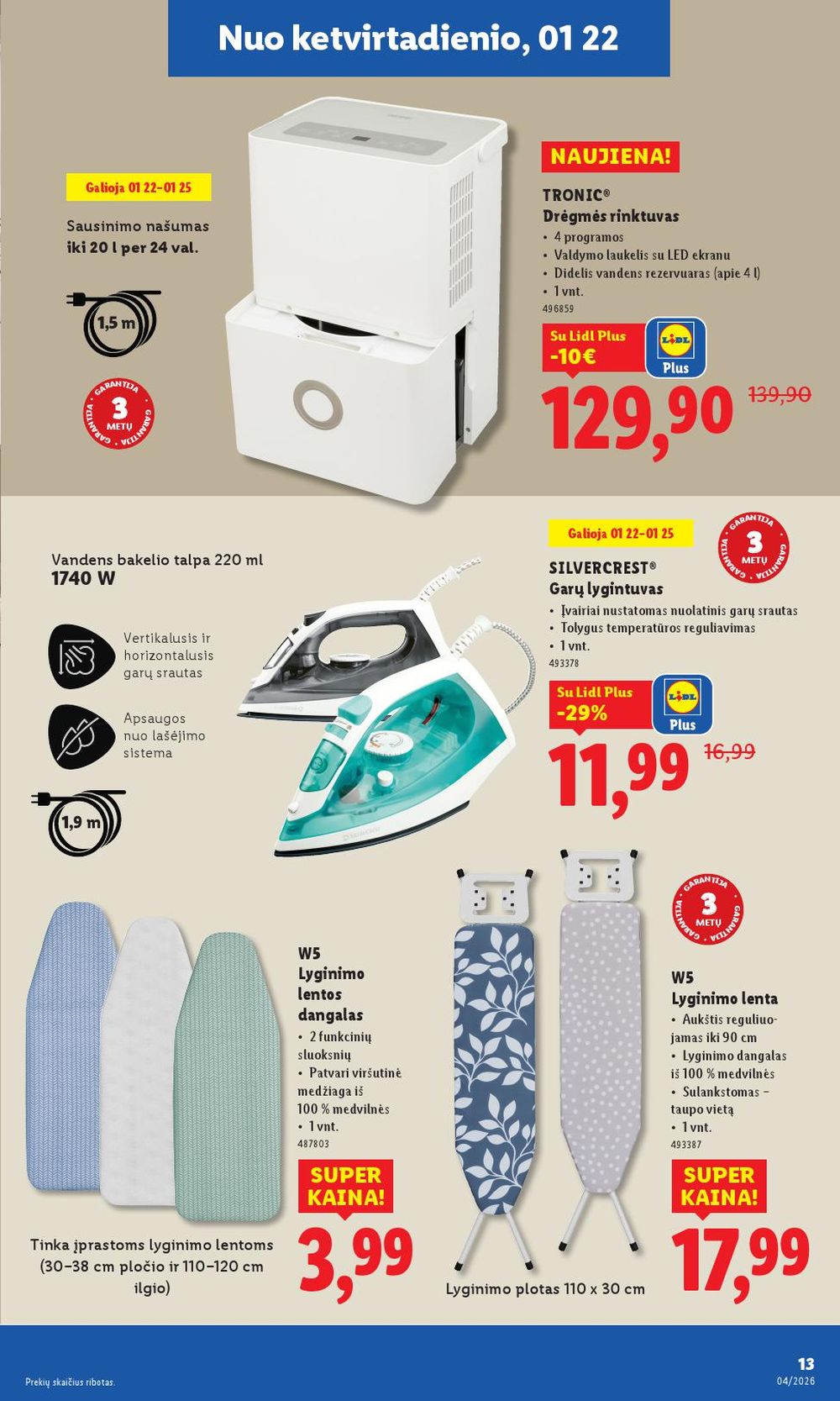 lidl - LIDL - Ne maisto prekių pasiūlymai (2026 01 19 - 2026 01 25) - page: 13