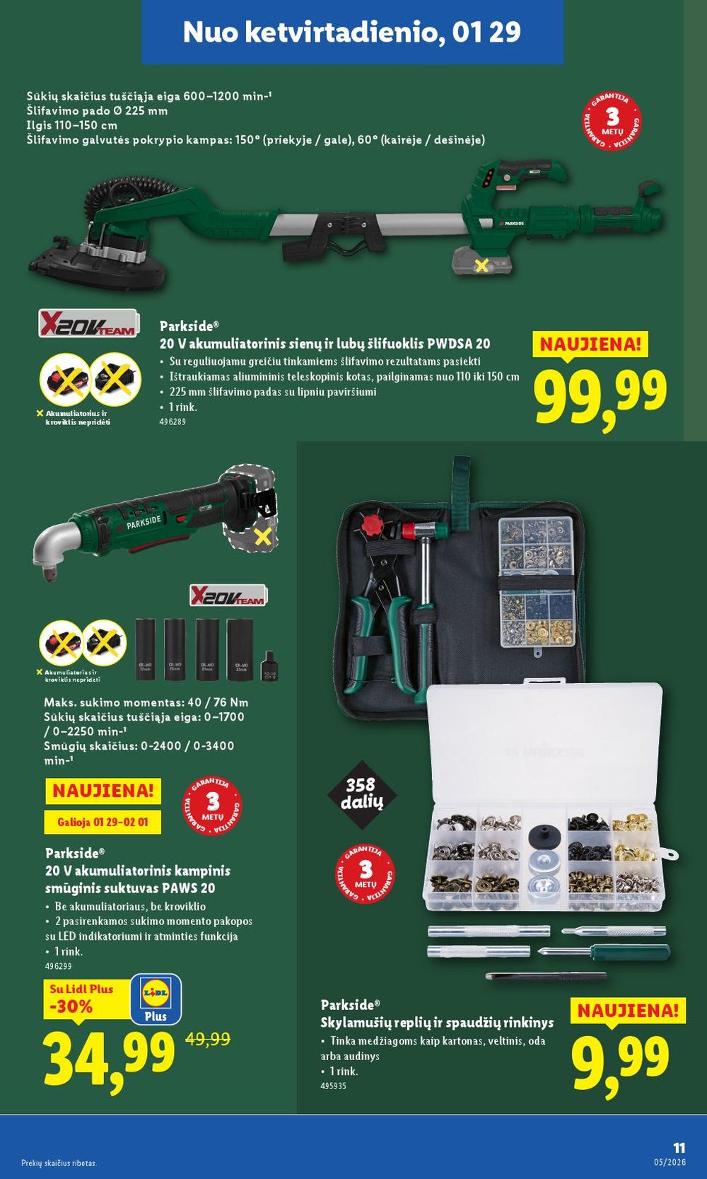 lidl - LIDL - Ne maisto prekių pasiūlymai (2026 01 26 - 2026 02 01) - page: 11