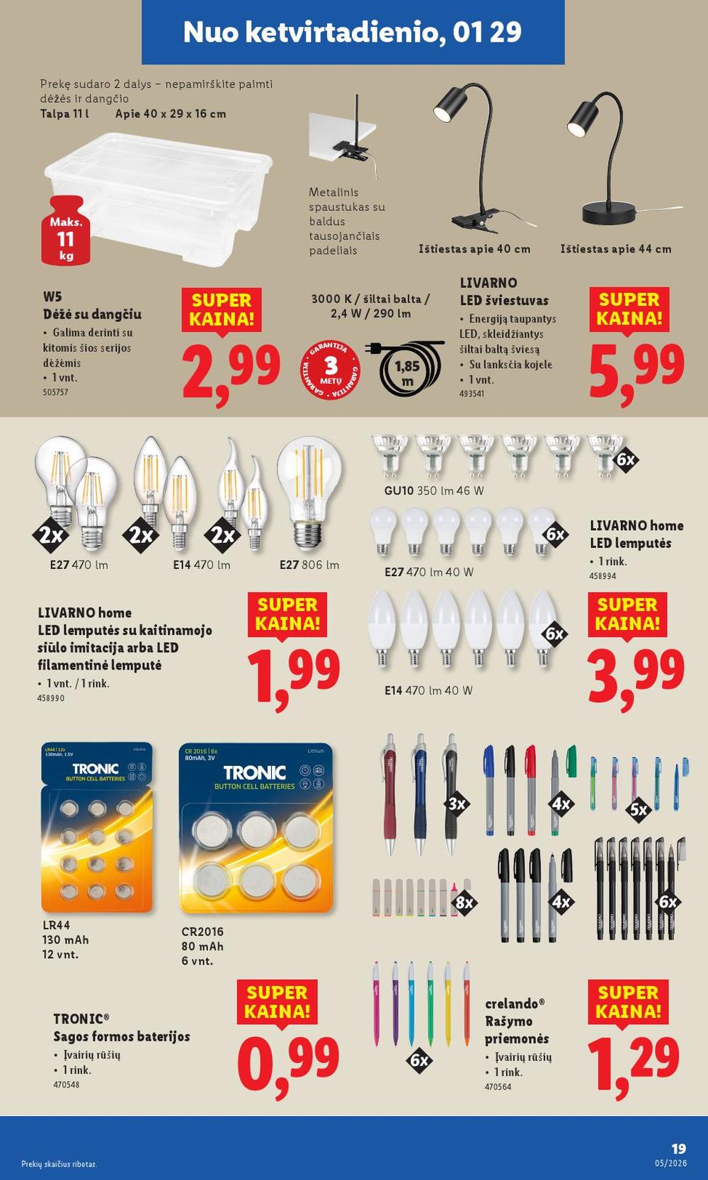 lidl - LIDL - Ne maisto prekių pasiūlymai (2026 01 26 - 2026 02 01) - page: 19
