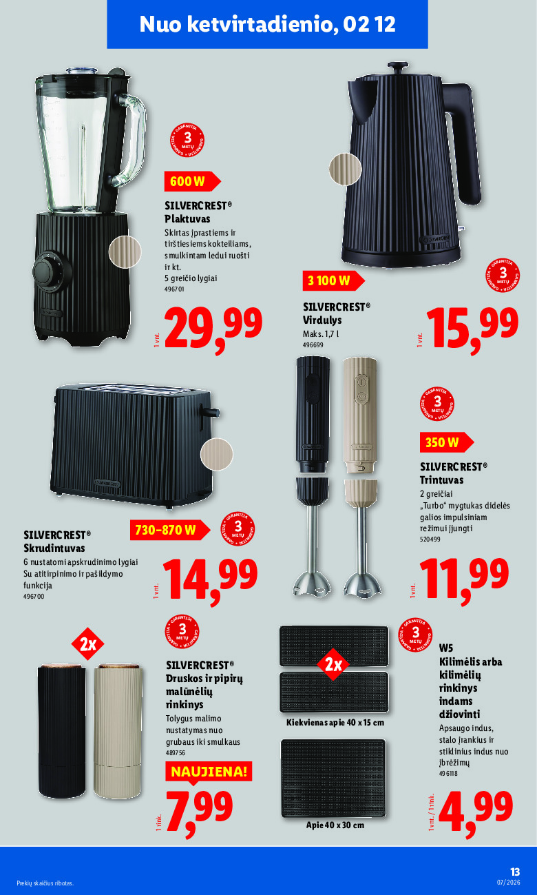 lidl - NE MAISTO PREKIŲ PASIŪLYMAI (2026-02-09 - 2026-02-15) - page: 13