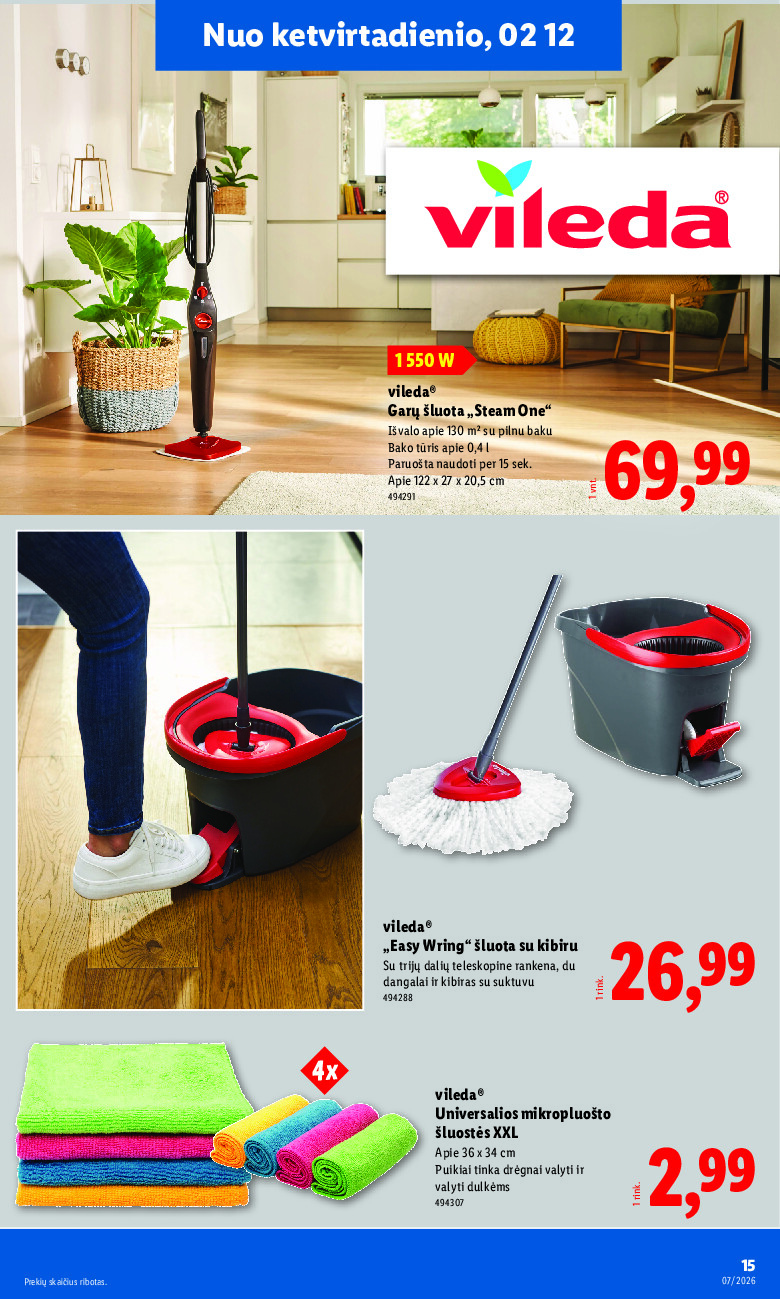 lidl - NE MAISTO PREKIŲ PASIŪLYMAI (2026-02-09 - 2026-02-15) - page: 15