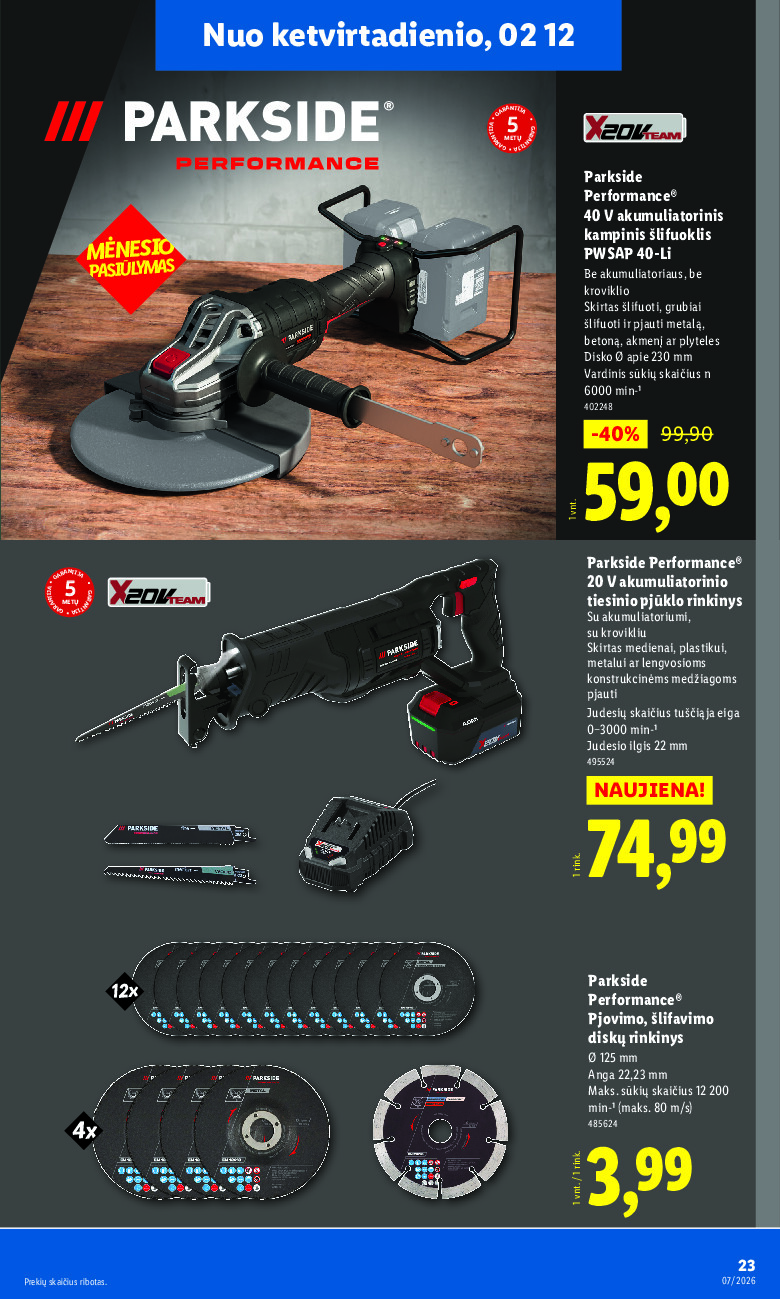 lidl - NE MAISTO PREKIŲ PASIŪLYMAI (2026-02-09 - 2026-02-15) - page: 23