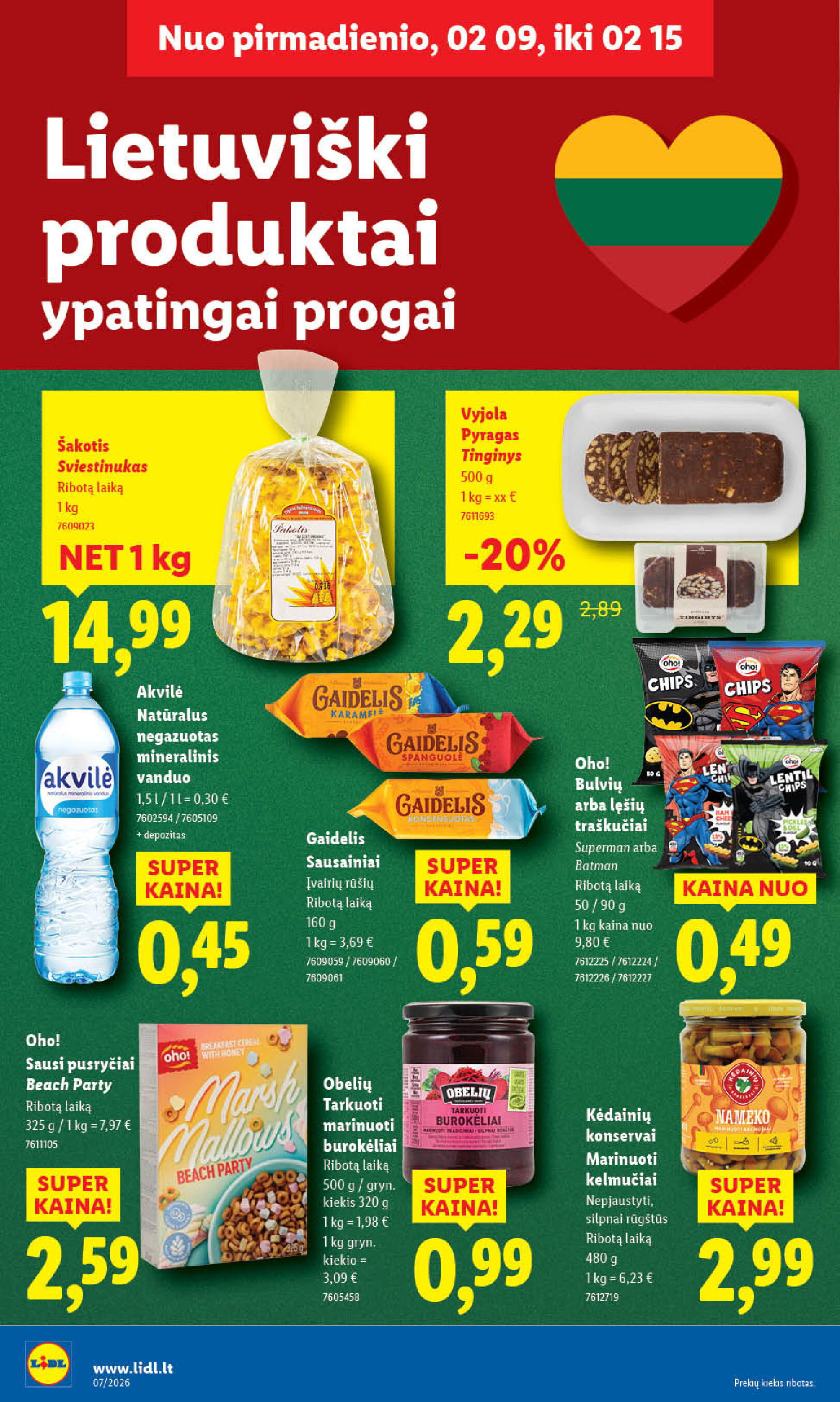 lidl - MAISTO PREKIŲ PASIŪLYMAI (2026-02-09 - 2026-02-15) - page: 12