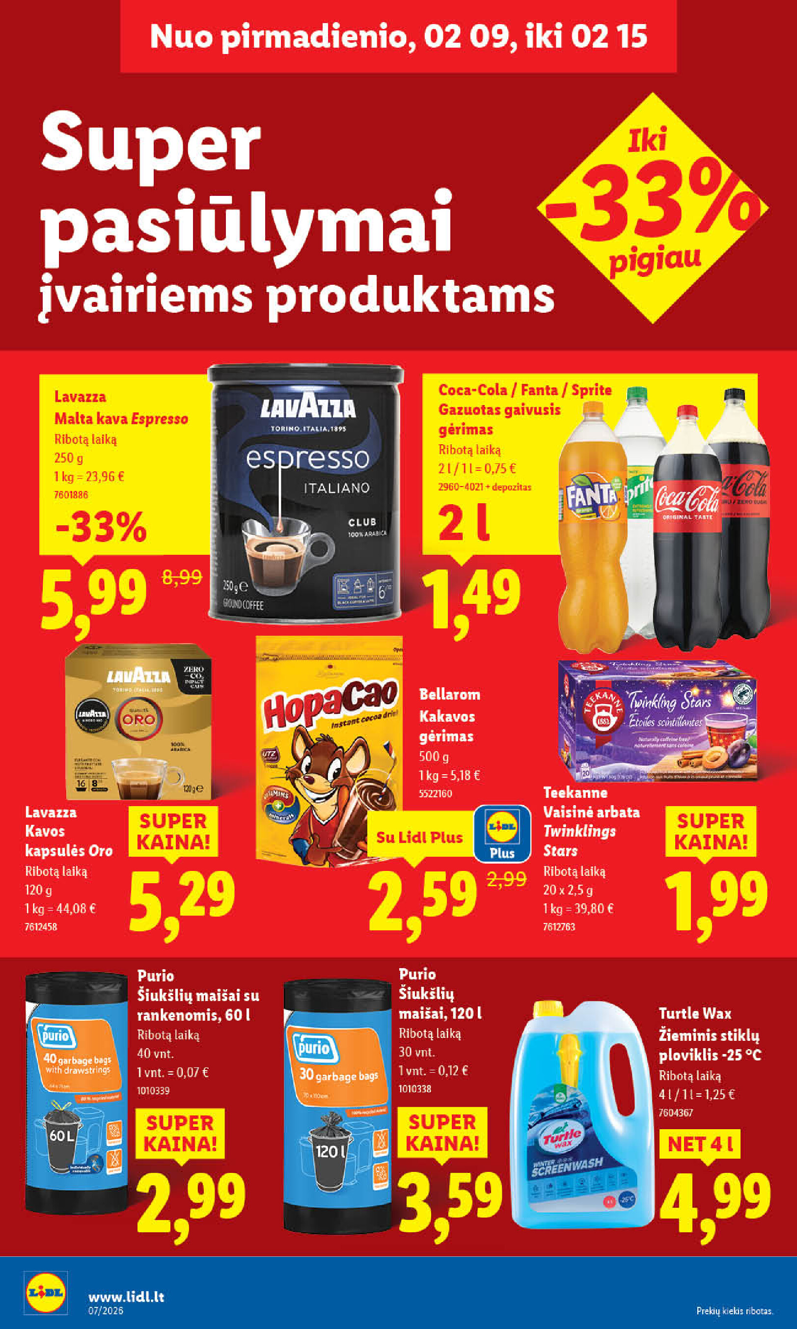lidl - MAISTO PREKIŲ PASIŪLYMAI (2026-02-09 - 2026-02-15) - page: 16