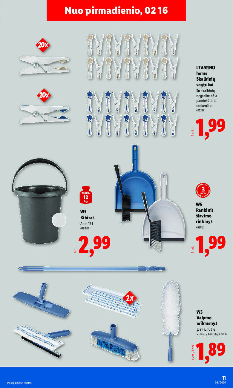 lidl - NE MAISTO PREKIŲ PASIŪLYMAI (2026-02-16 - 2026-02-22) - page: 11