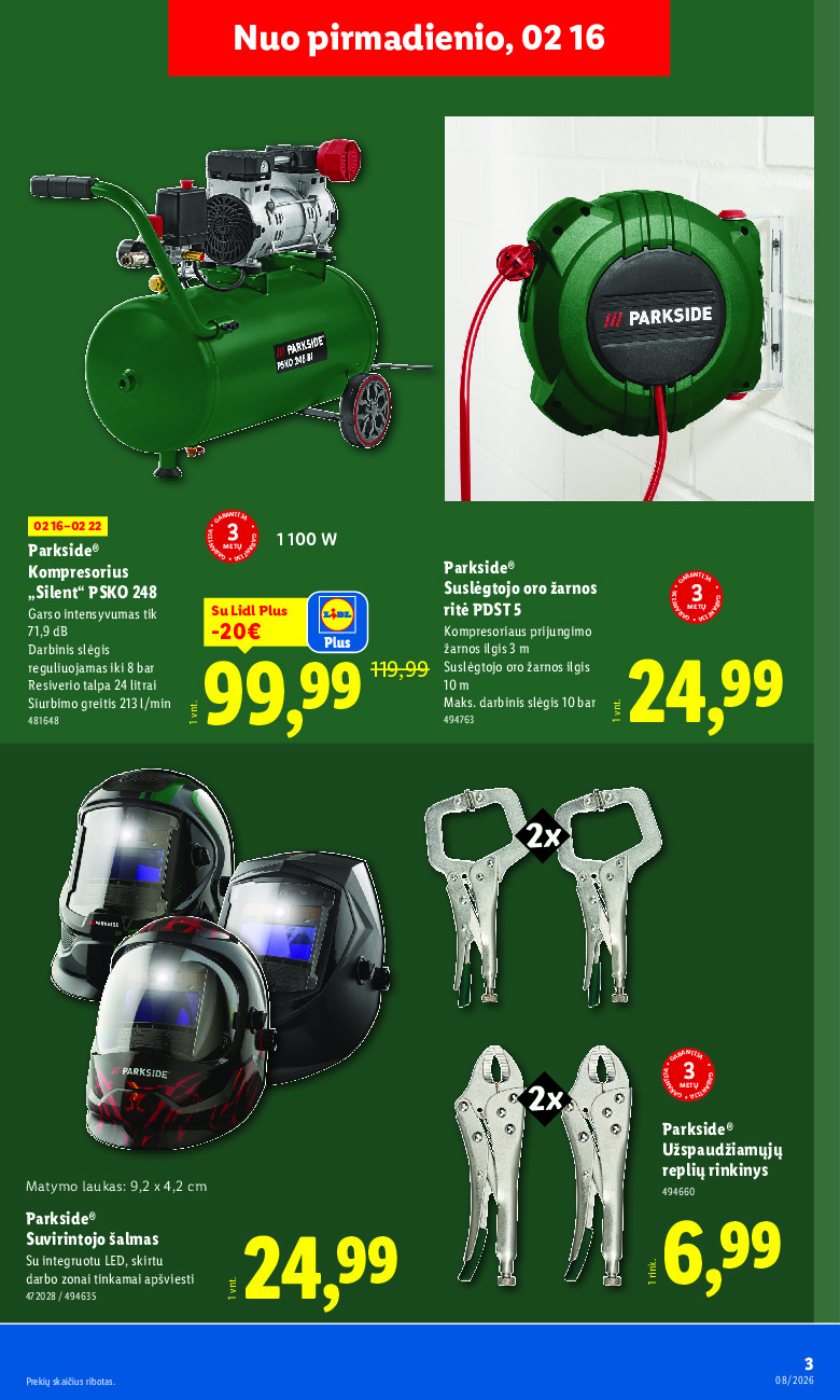lidl - NE MAISTO PREKIŲ PASIŪLYMAI (2026-02-16 - 2026-02-22) - page: 3