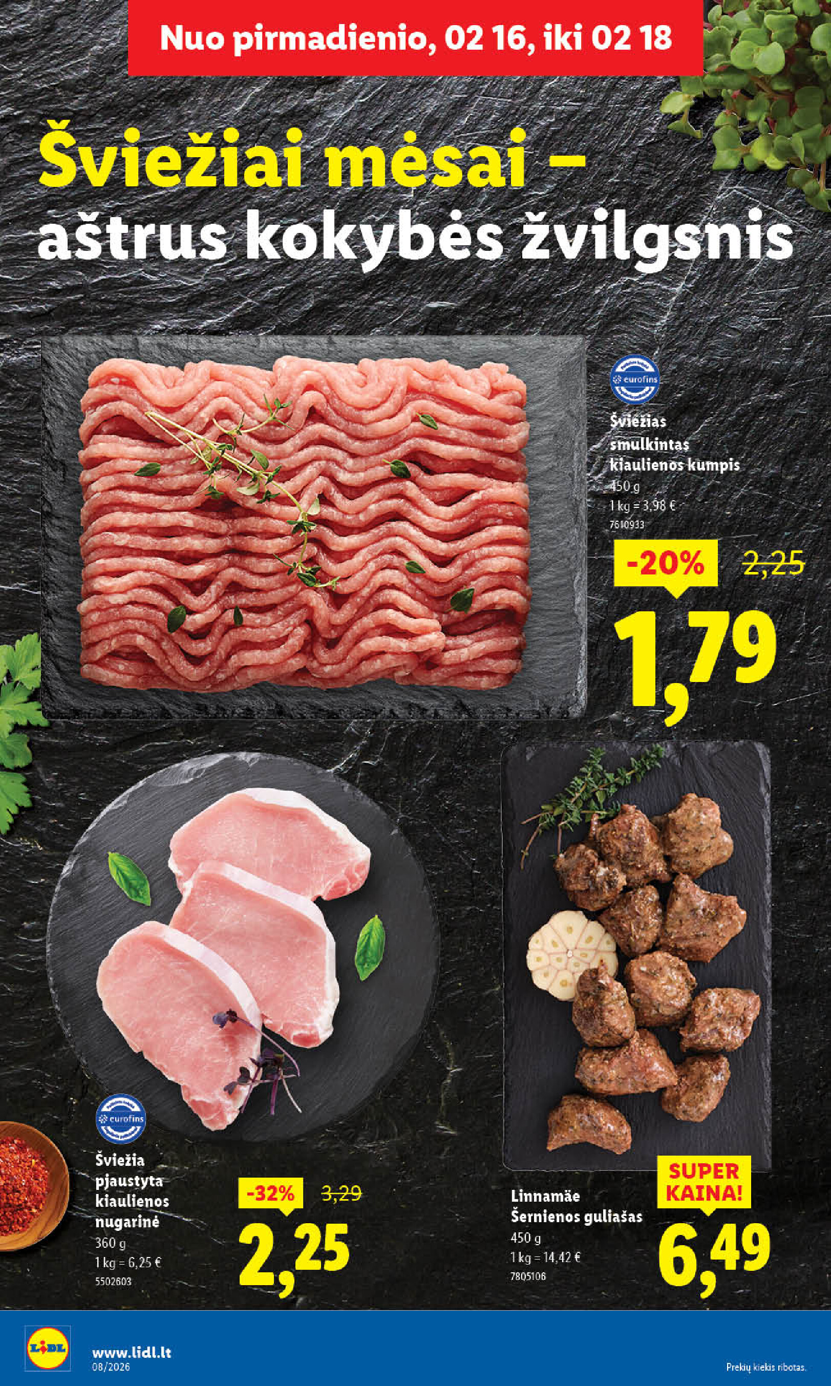 lidl - MAISTO PREKIŲ PASIŪLYMAI (2026-02-16 - 2026-02-22) - page: 8