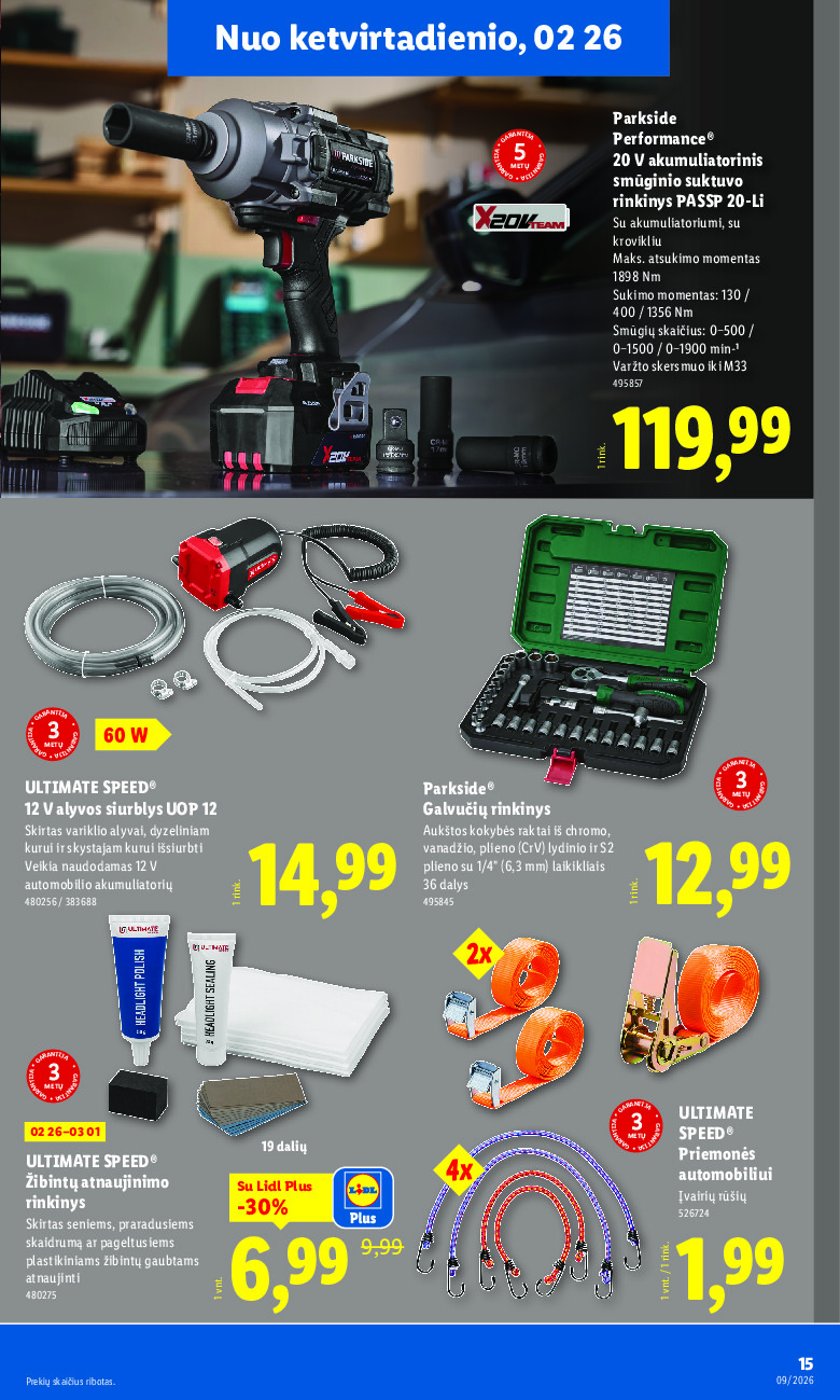 lidl - NE MAISTO PREKIŲ PASIŪLYMAI (2026-02-23 - 2026-03-01) - page: 15