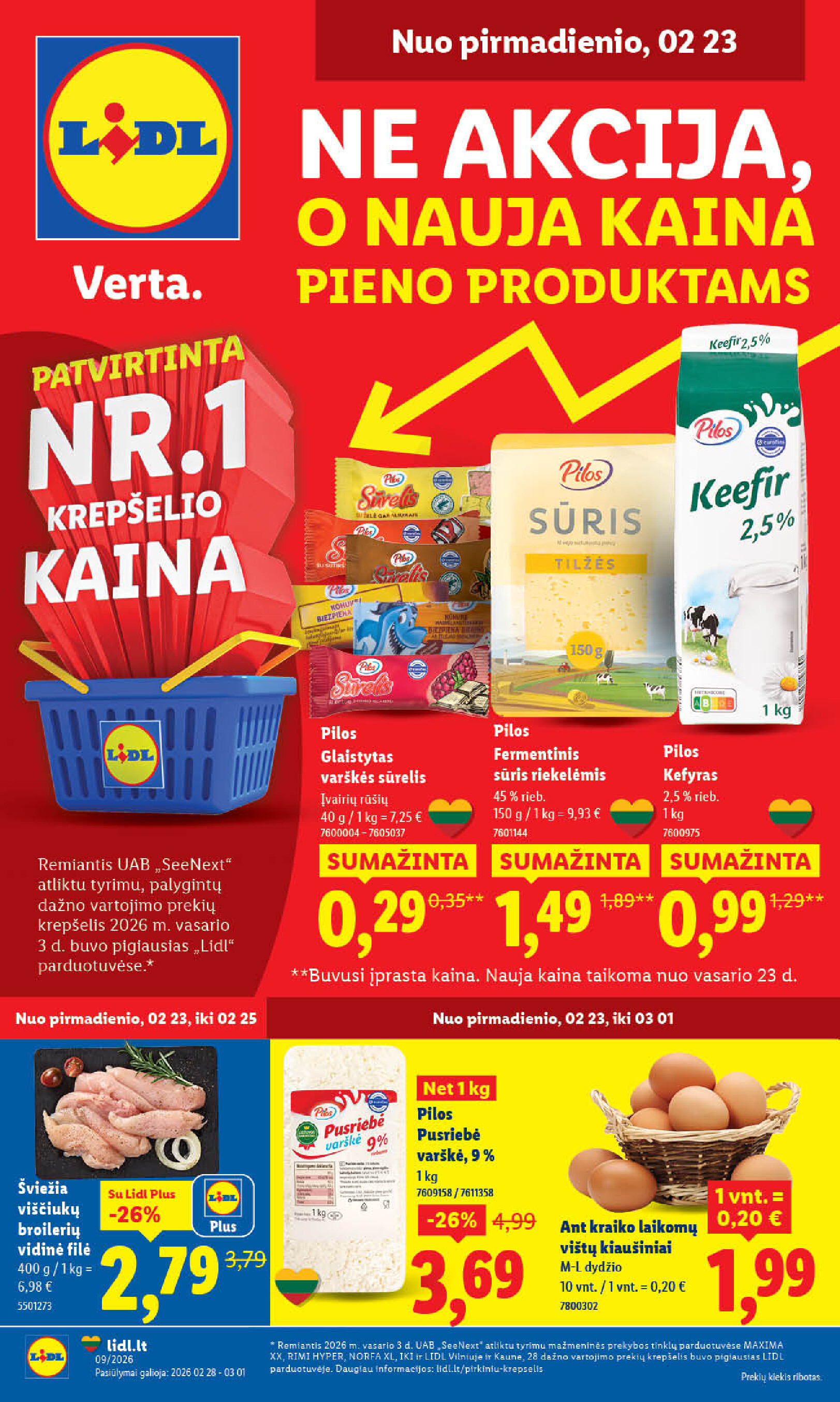 lidl - MAISTO PREKIŲ PASIŪLYMAI (2026-02-23 - 2026-03-01)