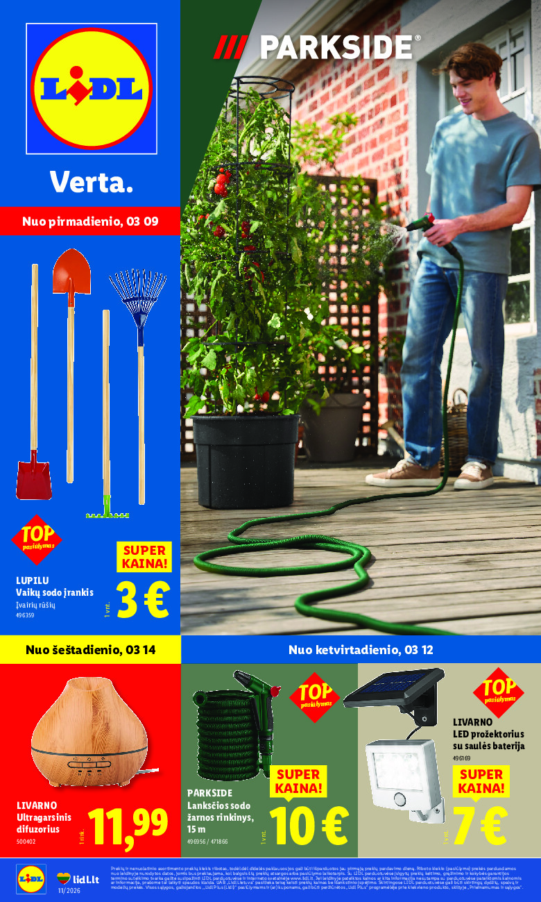 lidl - NE MAISTO PREKIŲ PASIŪLYMAI (2026-03-09 - 2026-03-15)