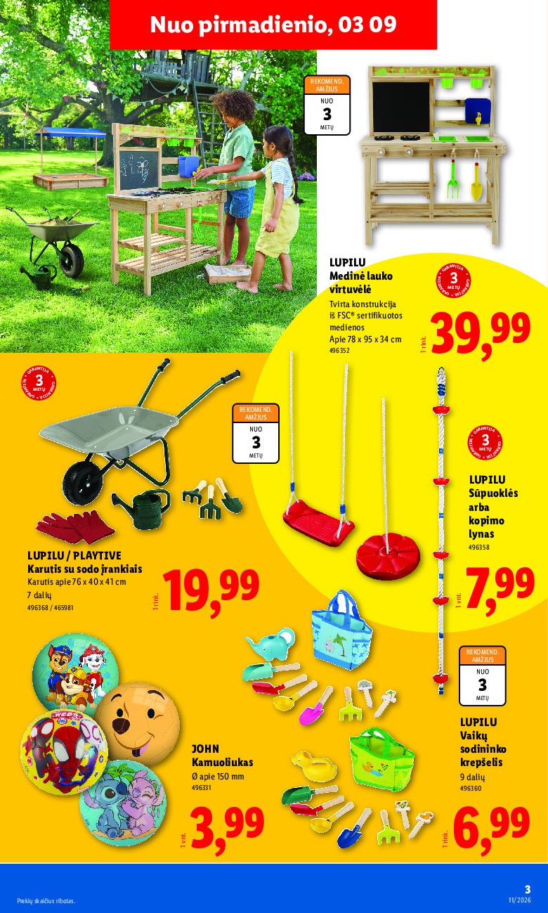 lidl - NE MAISTO PREKIŲ PASIŪLYMAI (2026-03-09 - 2026-03-15) - page: 3