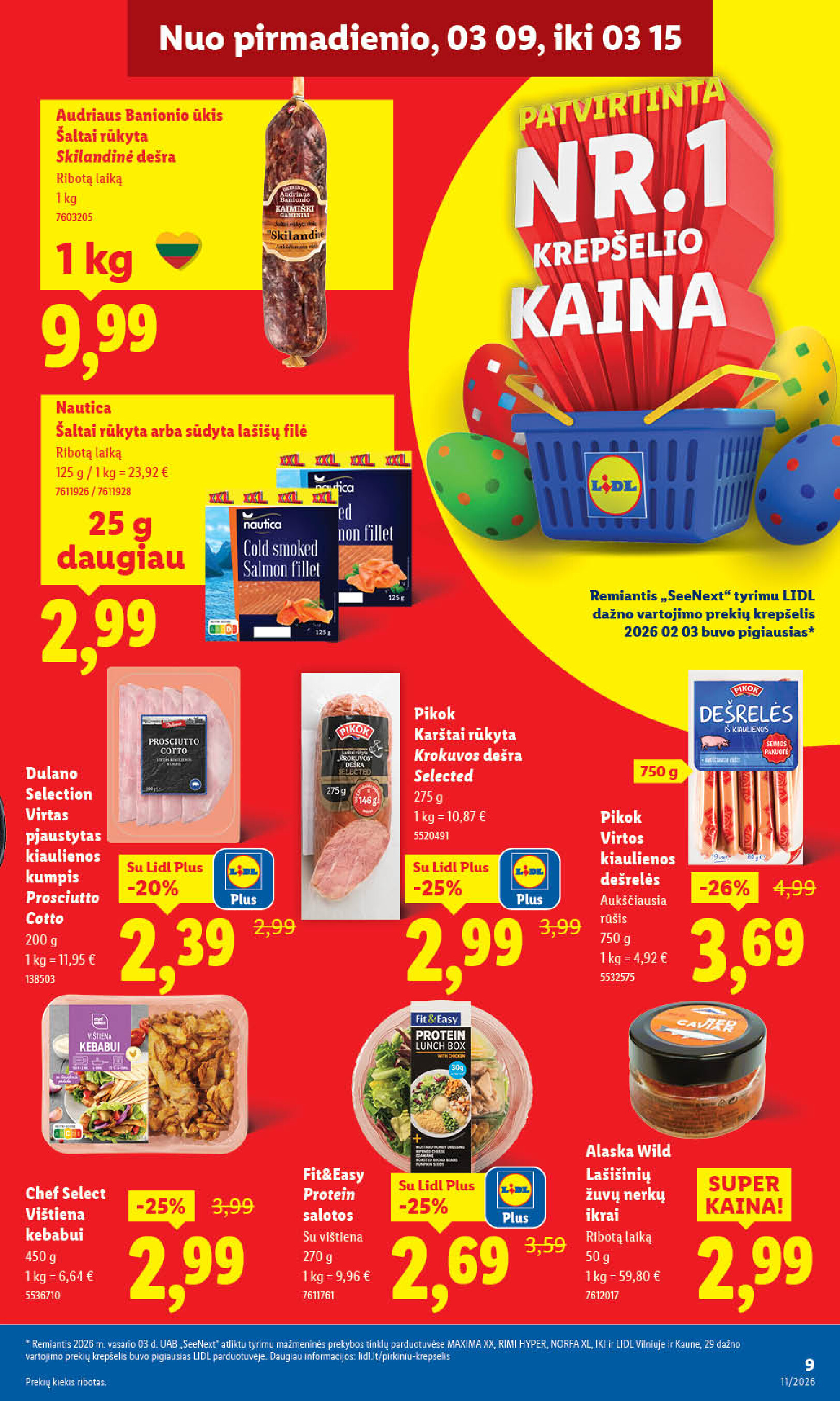 lidl - MAISTO PREKIŲ PASIŪLYMAI (2026-03-09 - 2026-03-15) - page: 9