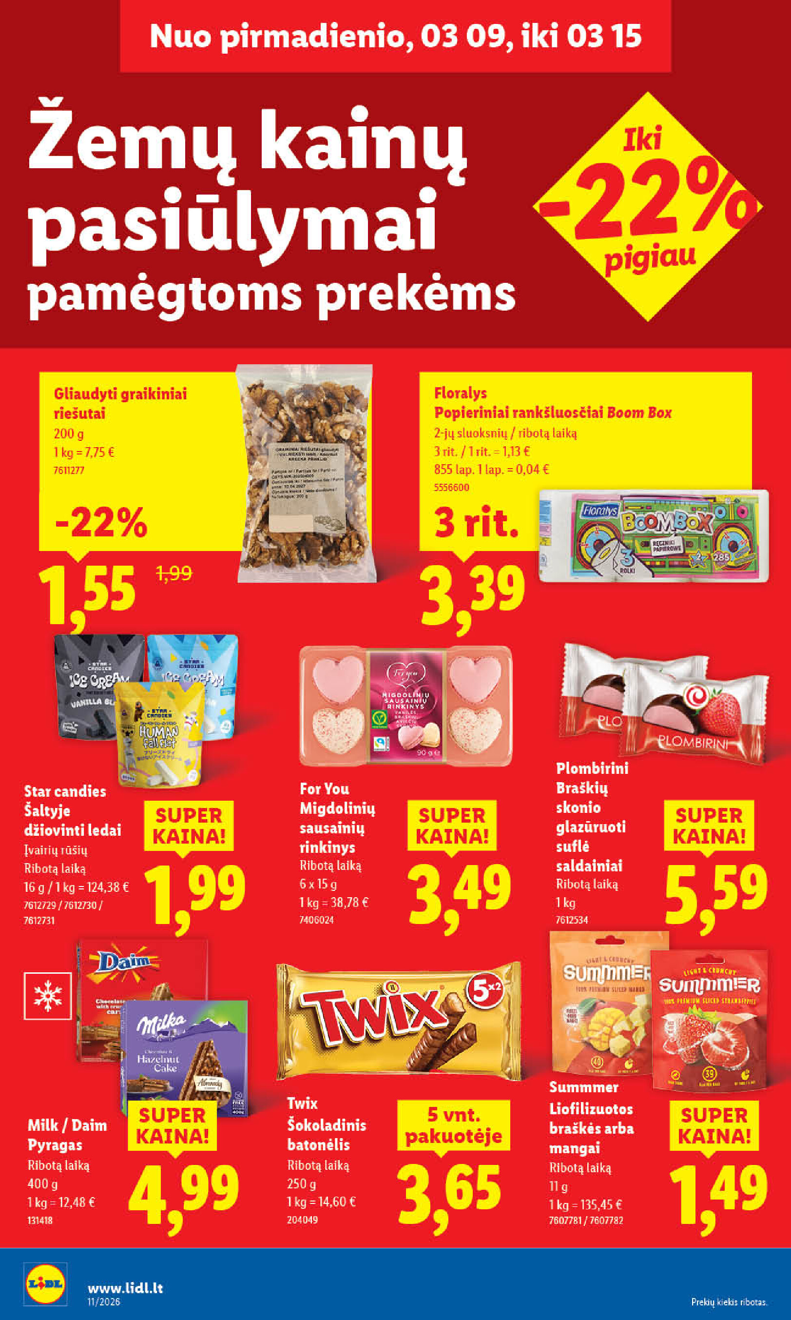 lidl - MAISTO PREKIŲ PASIŪLYMAI (2026-03-09 - 2026-03-15) - page: 26