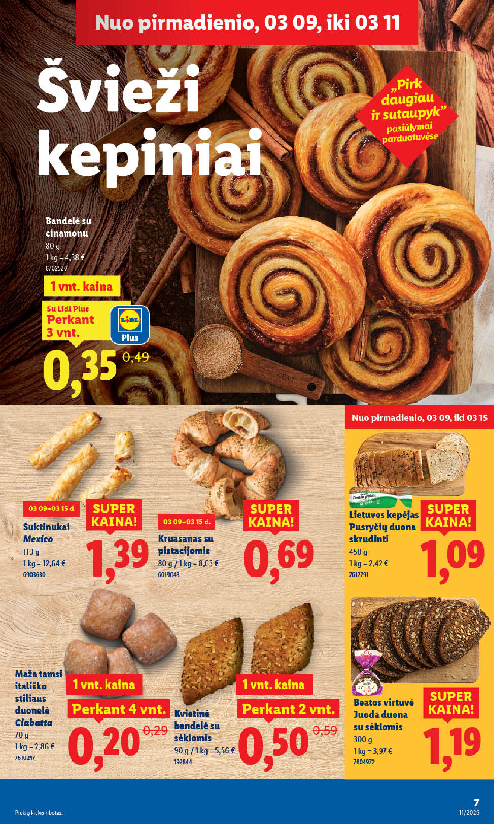 lidl - MAISTO PREKIŲ PASIŪLYMAI (2026-03-09 - 2026-03-15) - page: 7